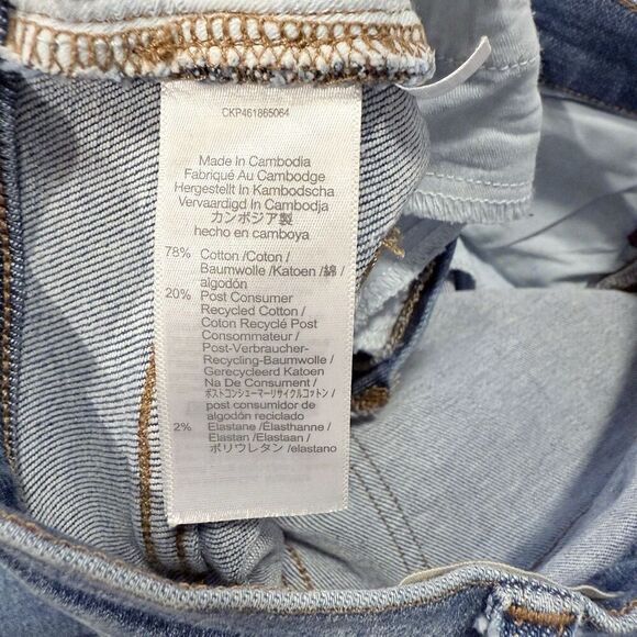 Madewell The Perfect Vintage Jean Size 26 High Rise Straight Raw Hem Denim Blue - Picture 4 of 12